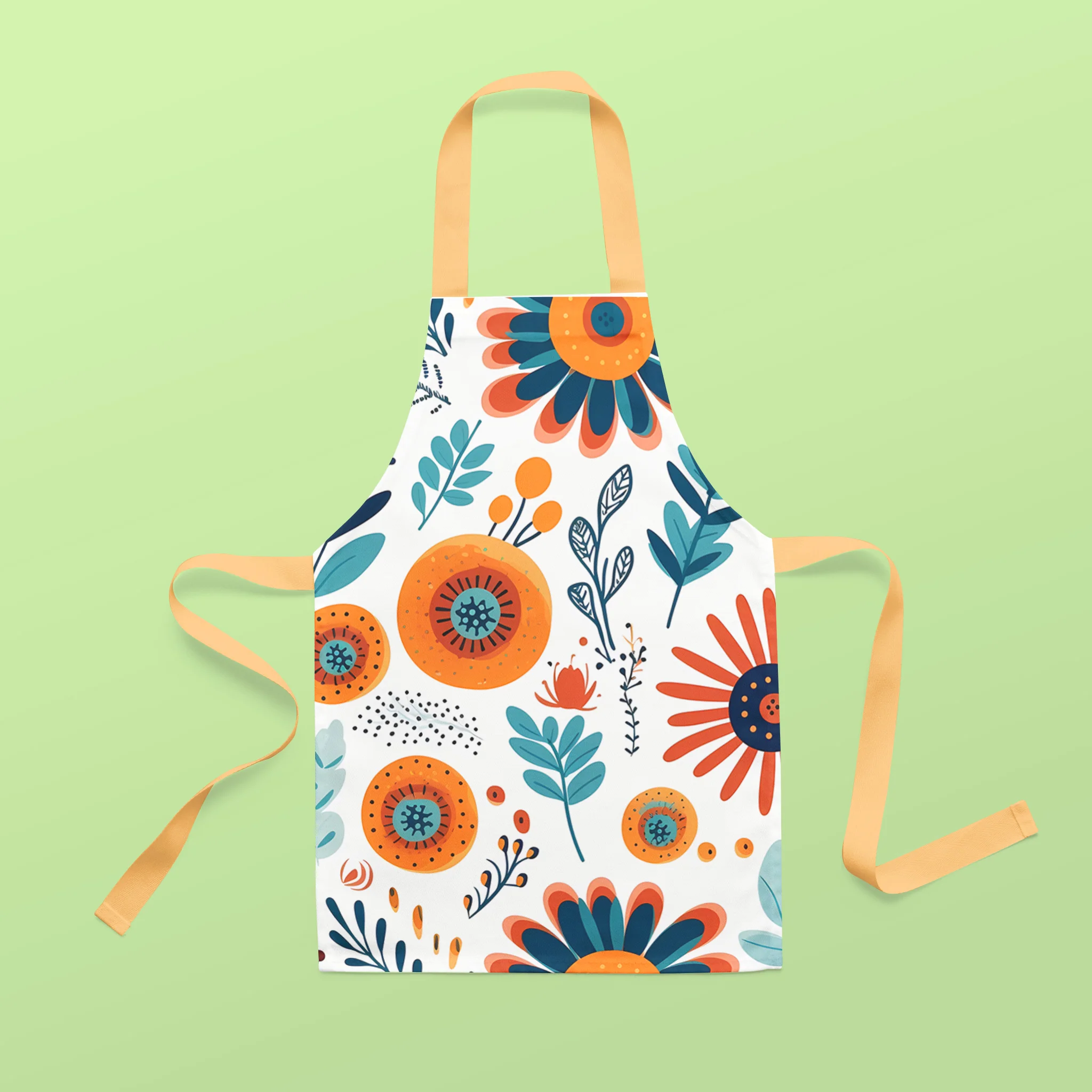hi apron 04 Doodle Flower Delight - Printed Apron – Bild 1