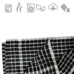 Midnight Black Grid Terry Tea Towel – Bild 5