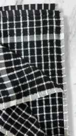 Midnight Black Grid Terry Tea Towel – Bild 6