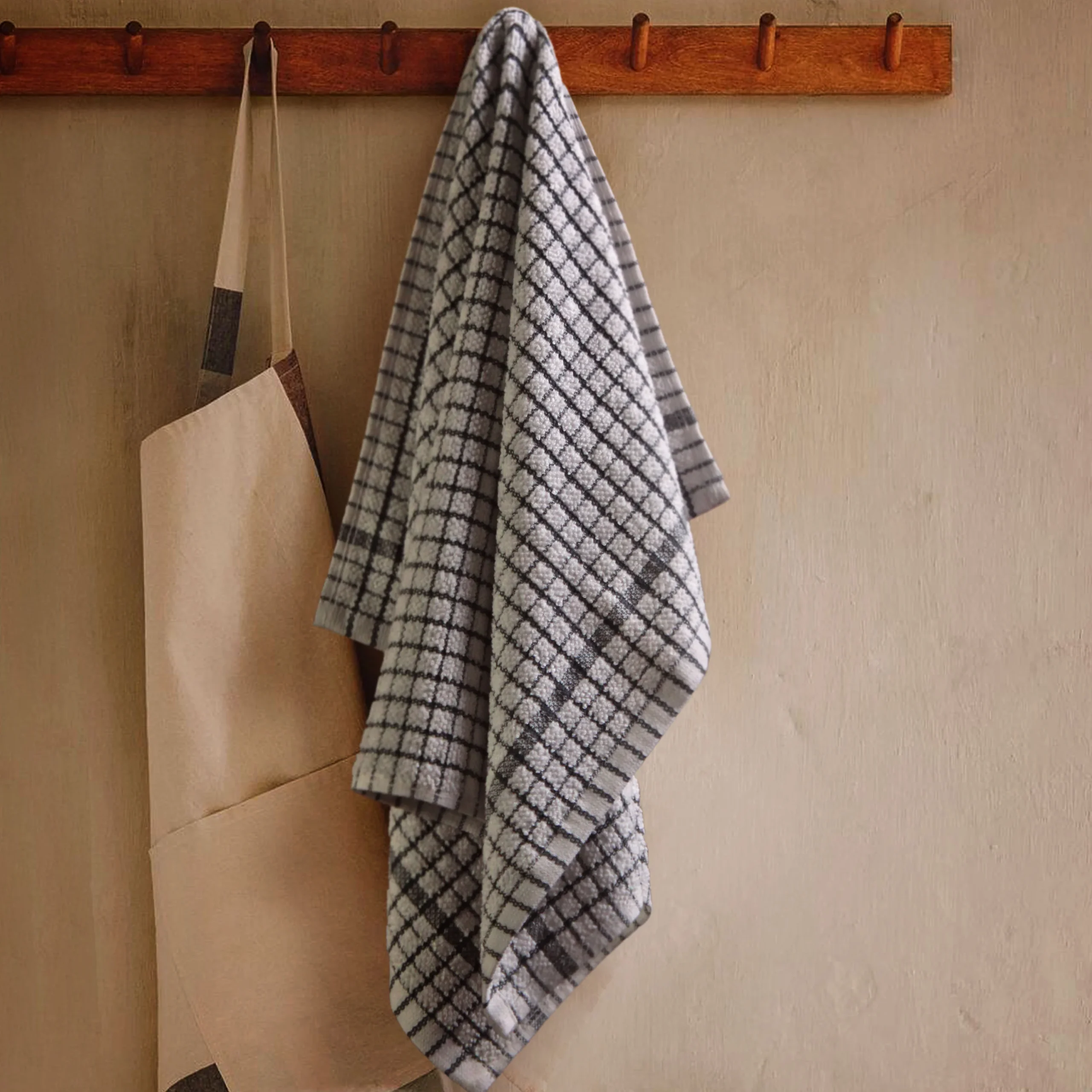 hi-041 Premium Checkered Terry Kitchen Towel - الصورة 1