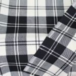 Premium Black & White Gingham Check Yarn-Dyed Cotton Fabric – Bild 2